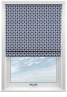 Whaley Great, Gingham Star Shore - Twist&Fit Roman Blind